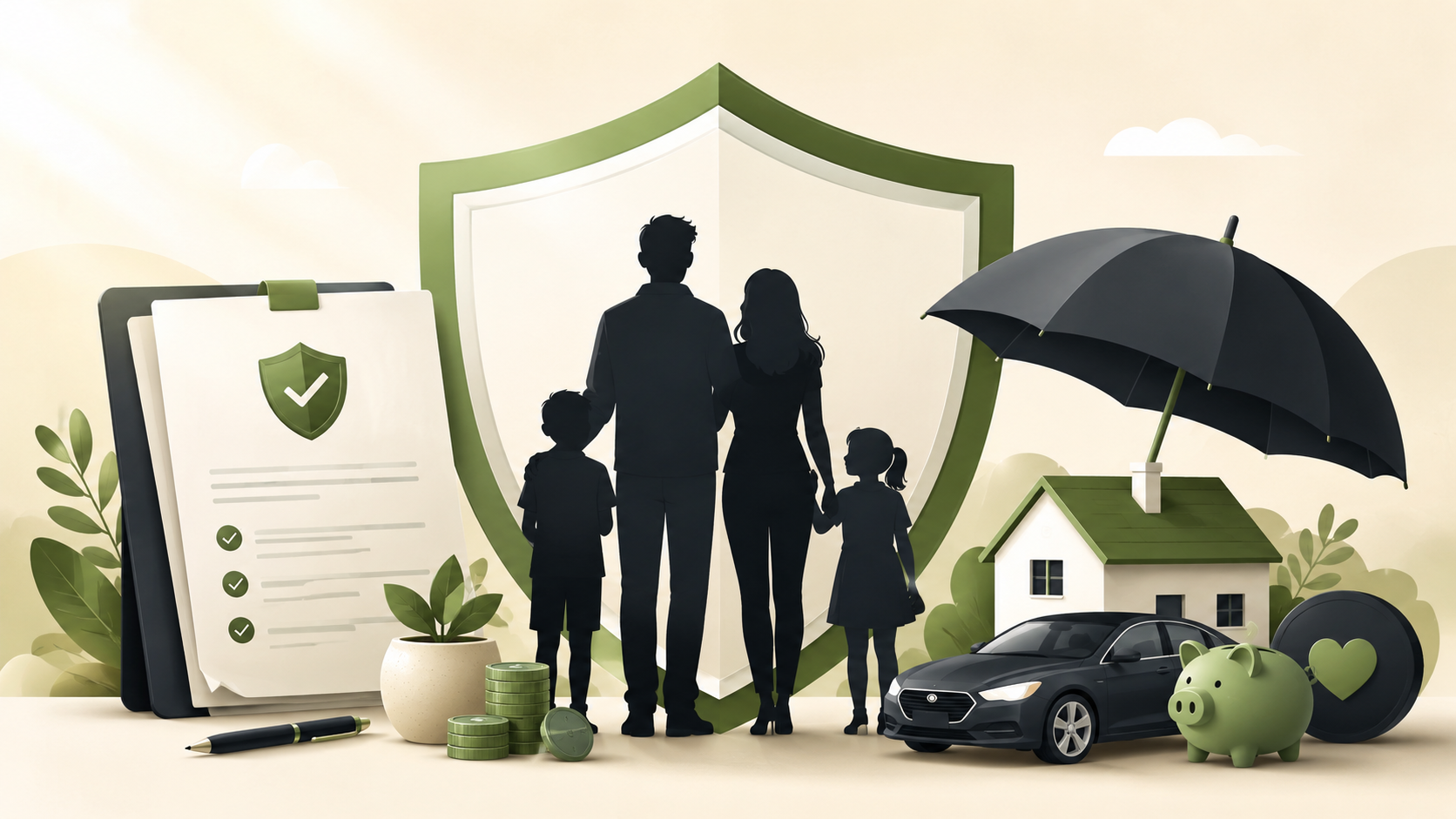 Illustration for Insurance deductibles and the household risk trade-off